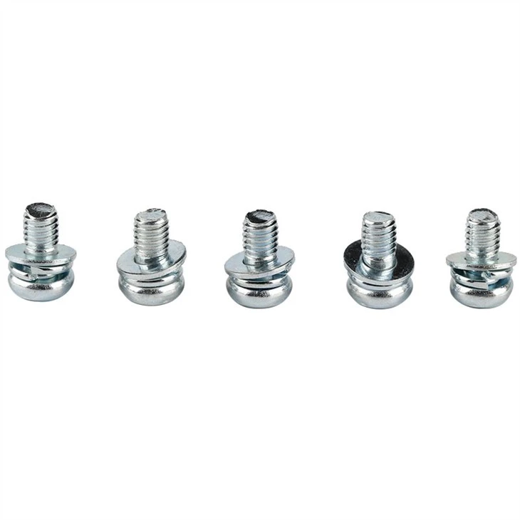 Phillips pan head machine screw with spring washer